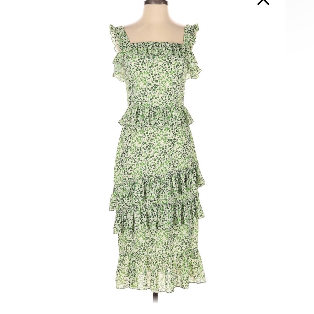 Alexia admor green floral cocktail dress
